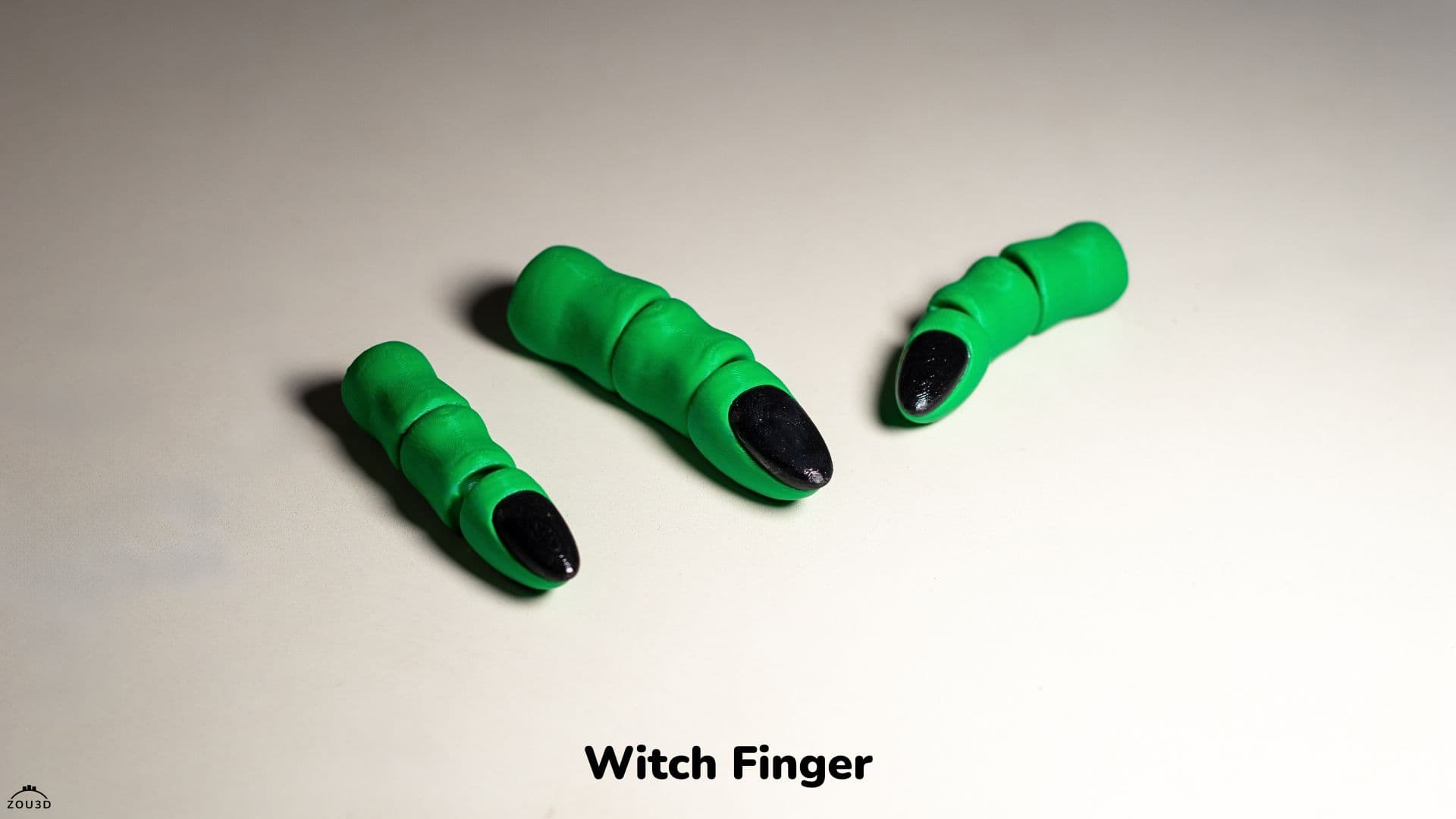 Grüner 3D-gedruckter Hexenfinger Deko 2