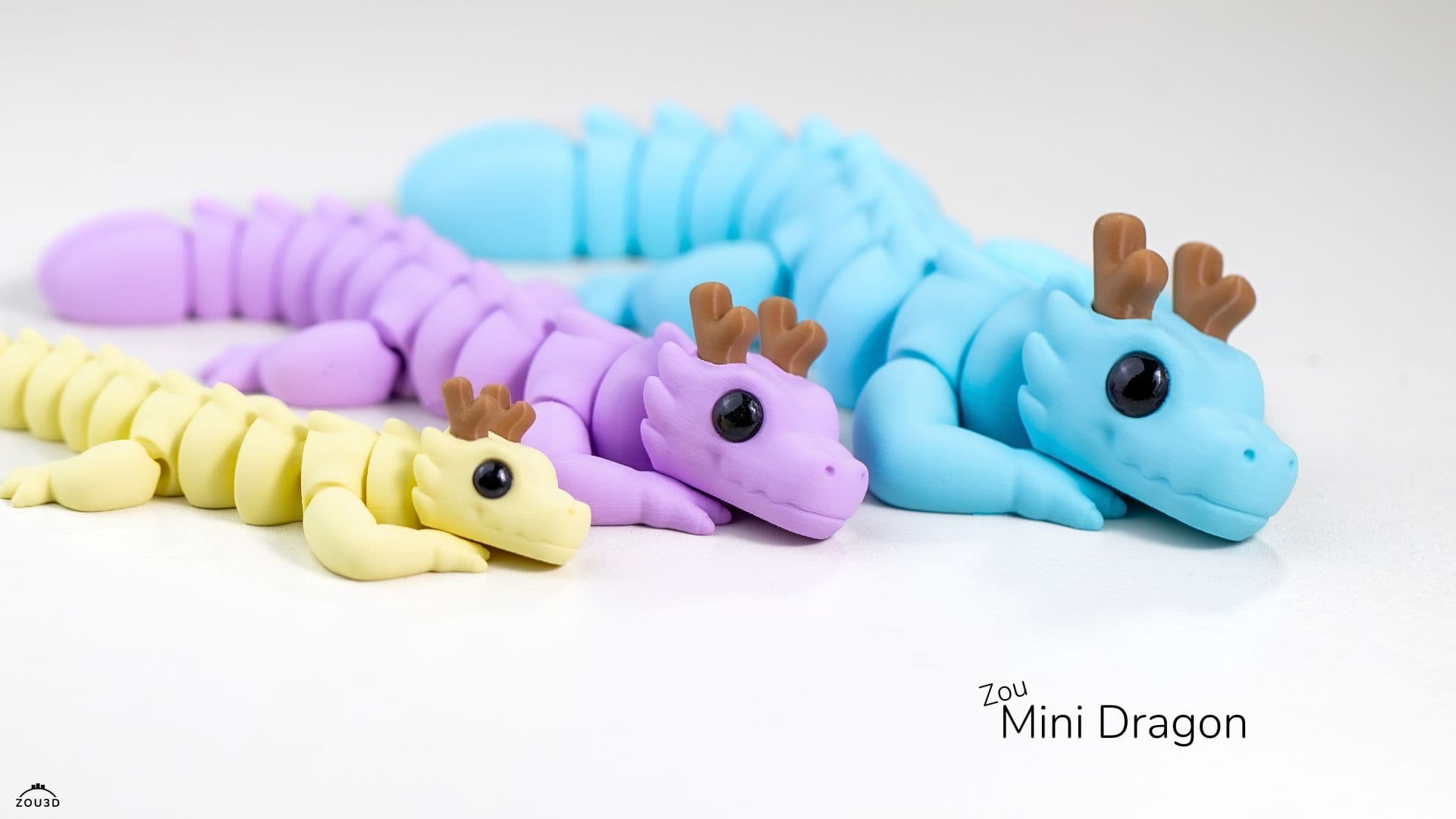 Mini Zou Drachen Trio 3D-gedruckt 2