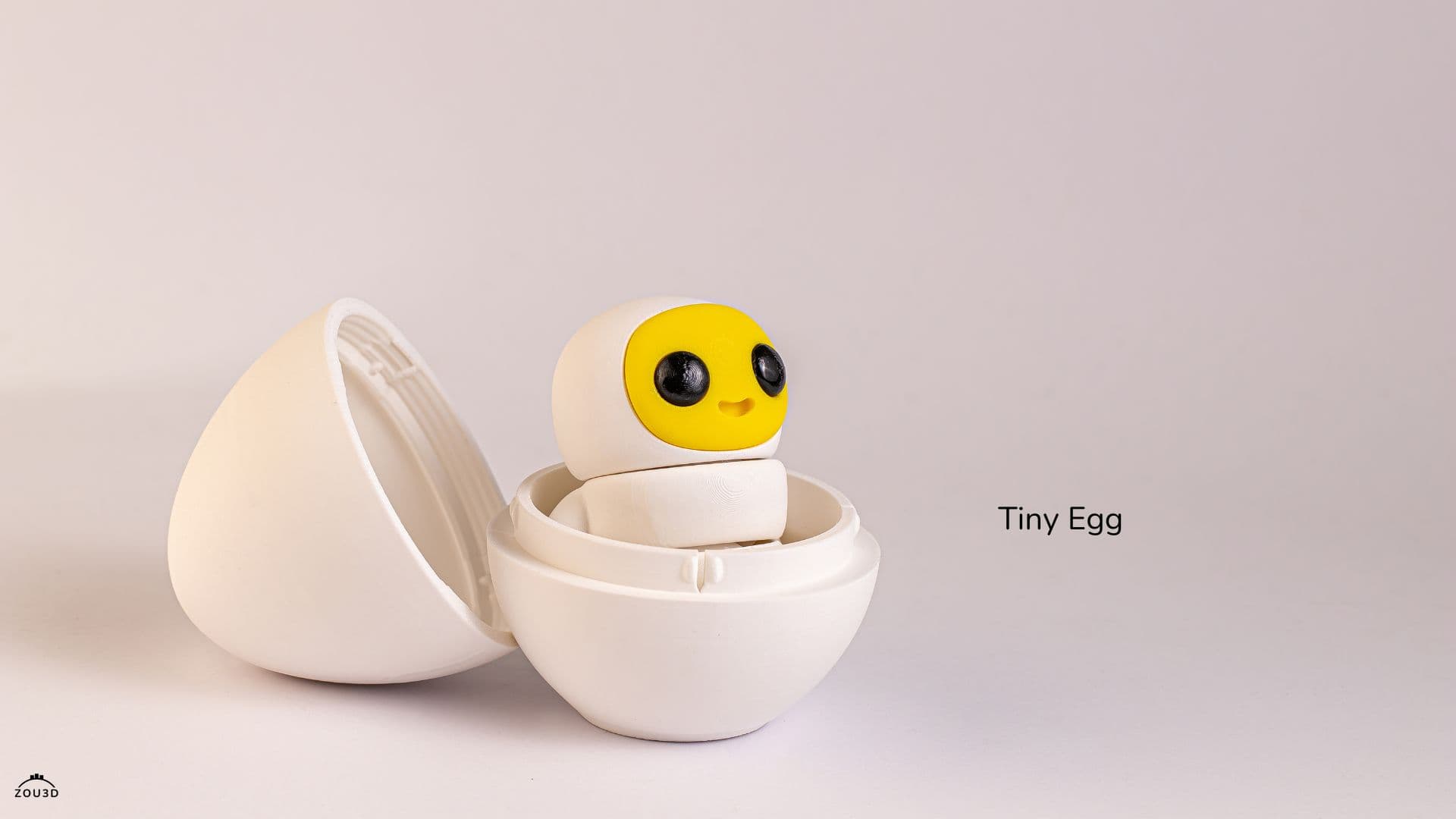 3D-gedrucktes Tiny Egg mit Kücken
