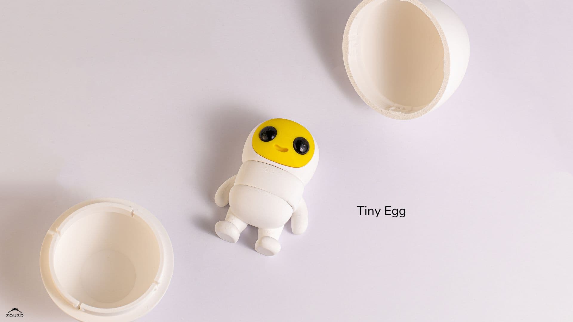 3D-gedrucktes Tiny Egg mit Kücken 3