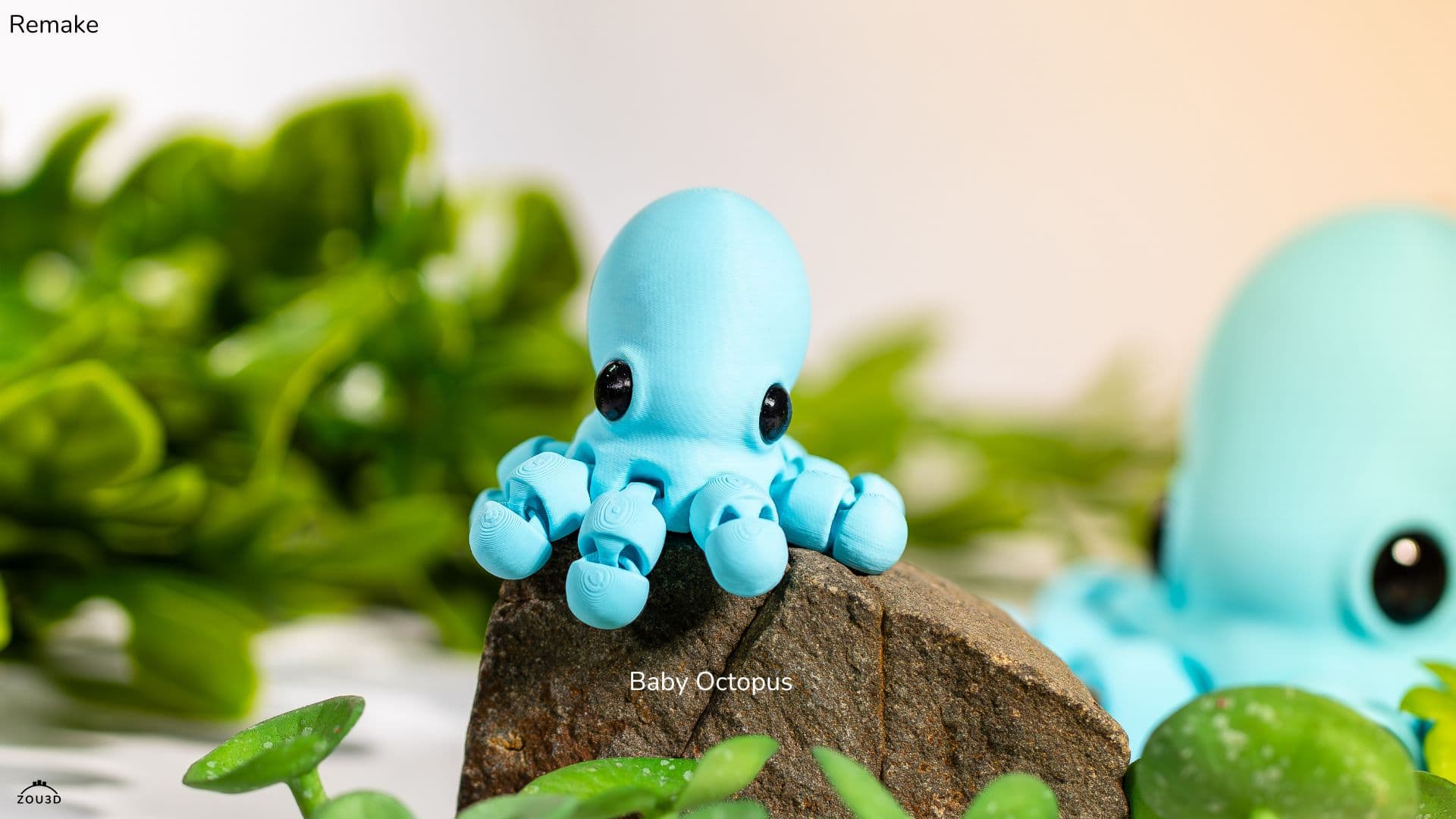 Beweglicher 3D-gedruckter Baby-Oktopus aus PLA