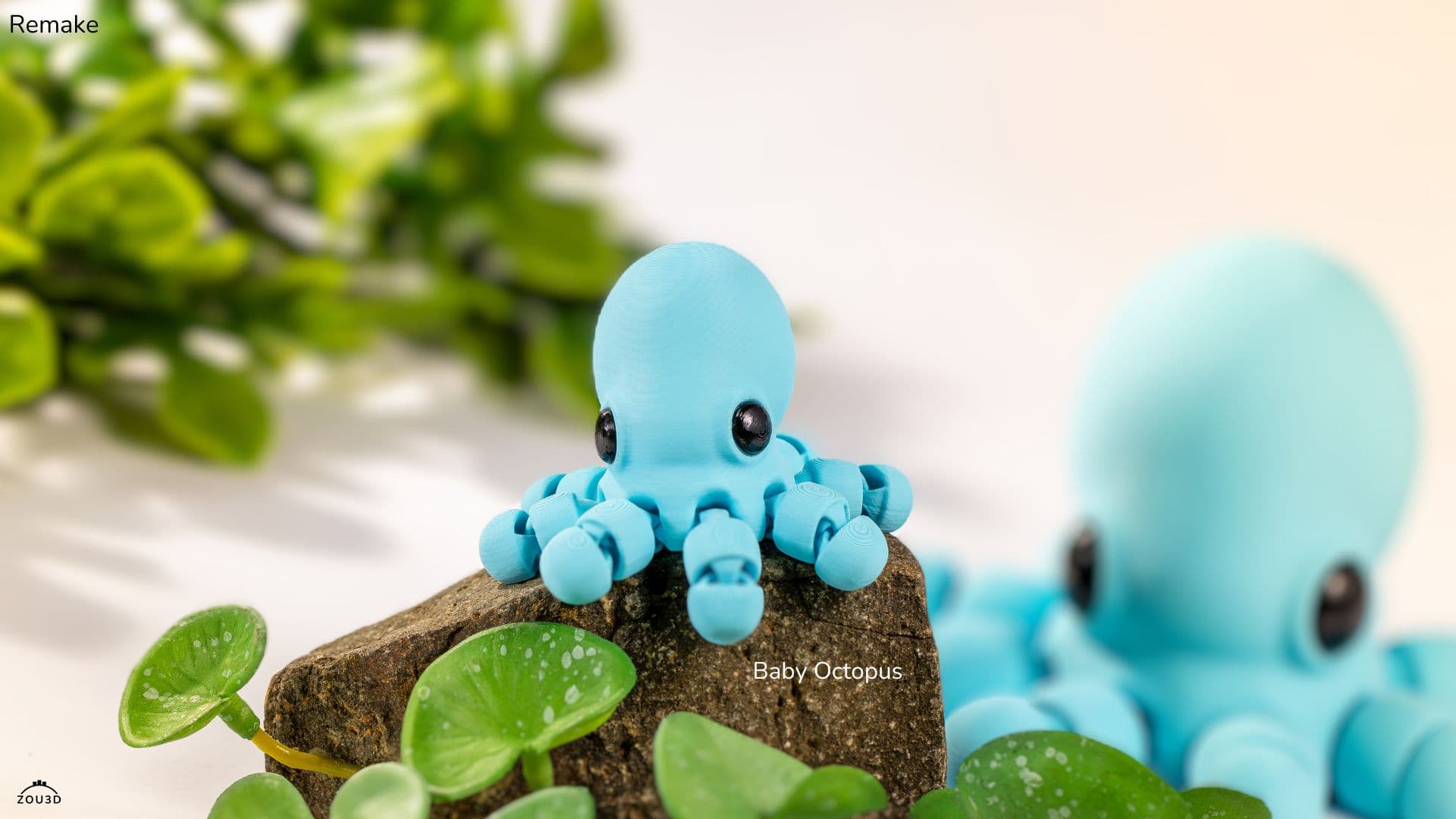 Beweglicher 3D-gedruckter Baby-Oktopus aus PLA 2