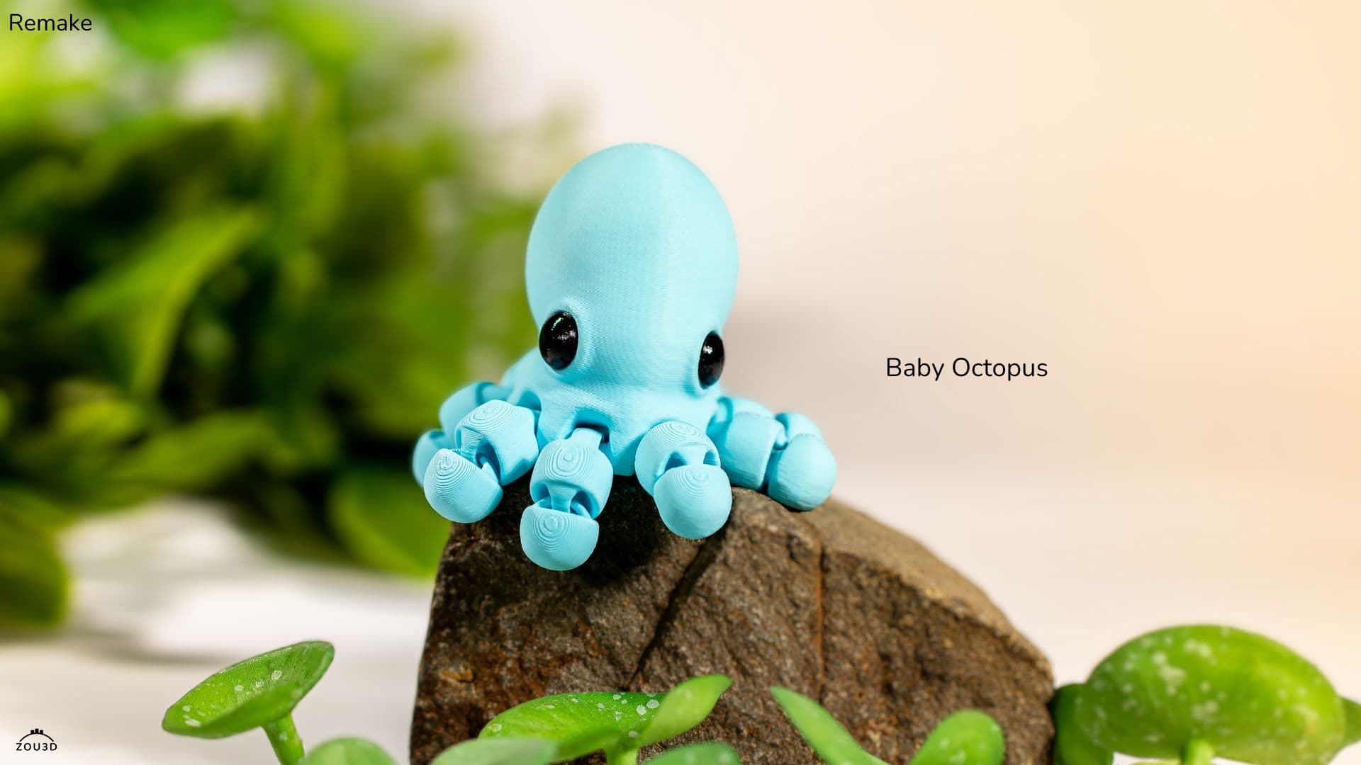 Beweglicher 3D-gedruckter Baby-Oktopus aus PLA 3