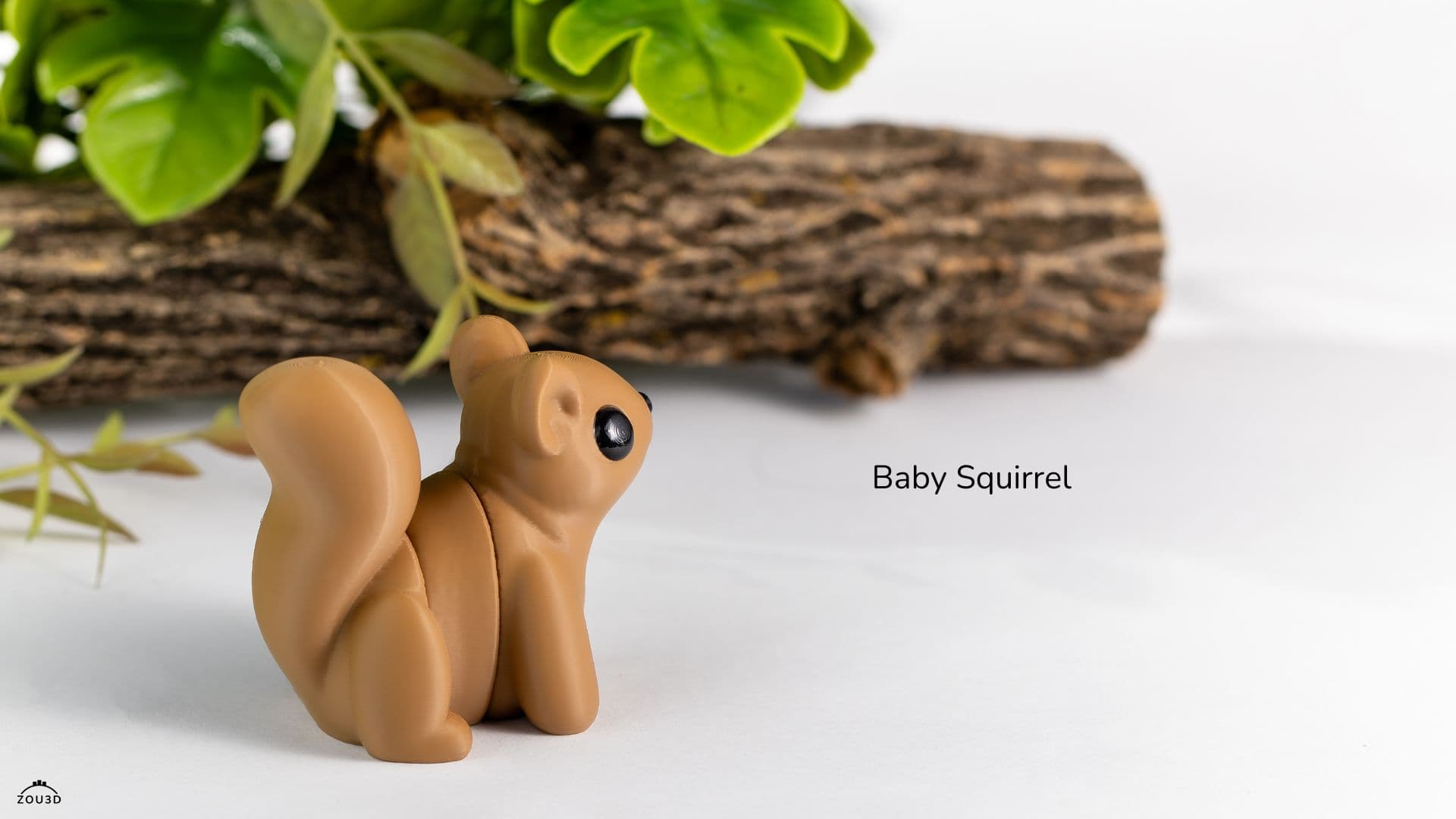 3D-gedruckte Baby-Eichhörnchen Deko-Figur