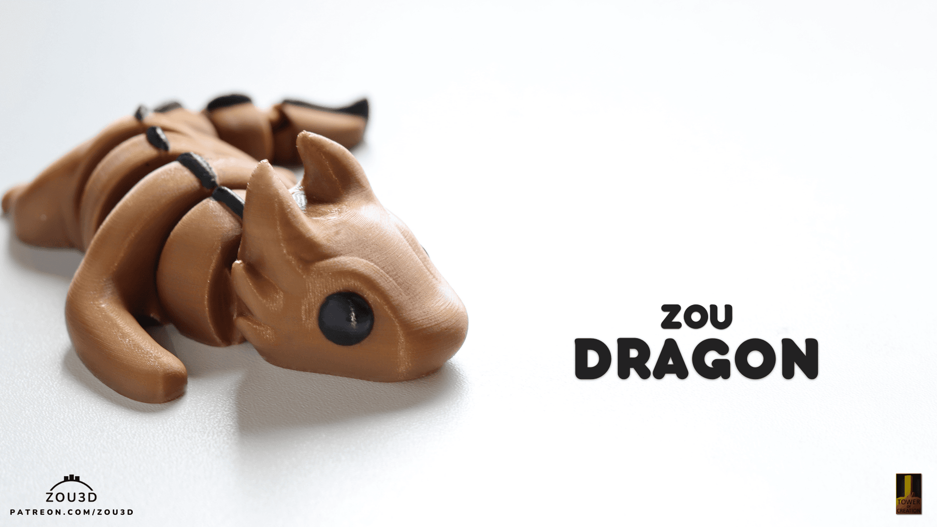 Beweglicher 3D-gedruckter Zou-Drache aus PLA 2