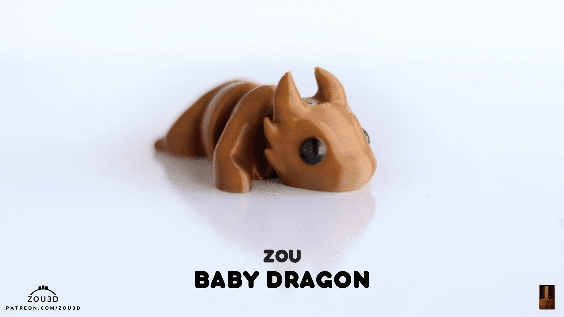 Paar beweglicher 3D-gedruckte Baby-Drachen 2