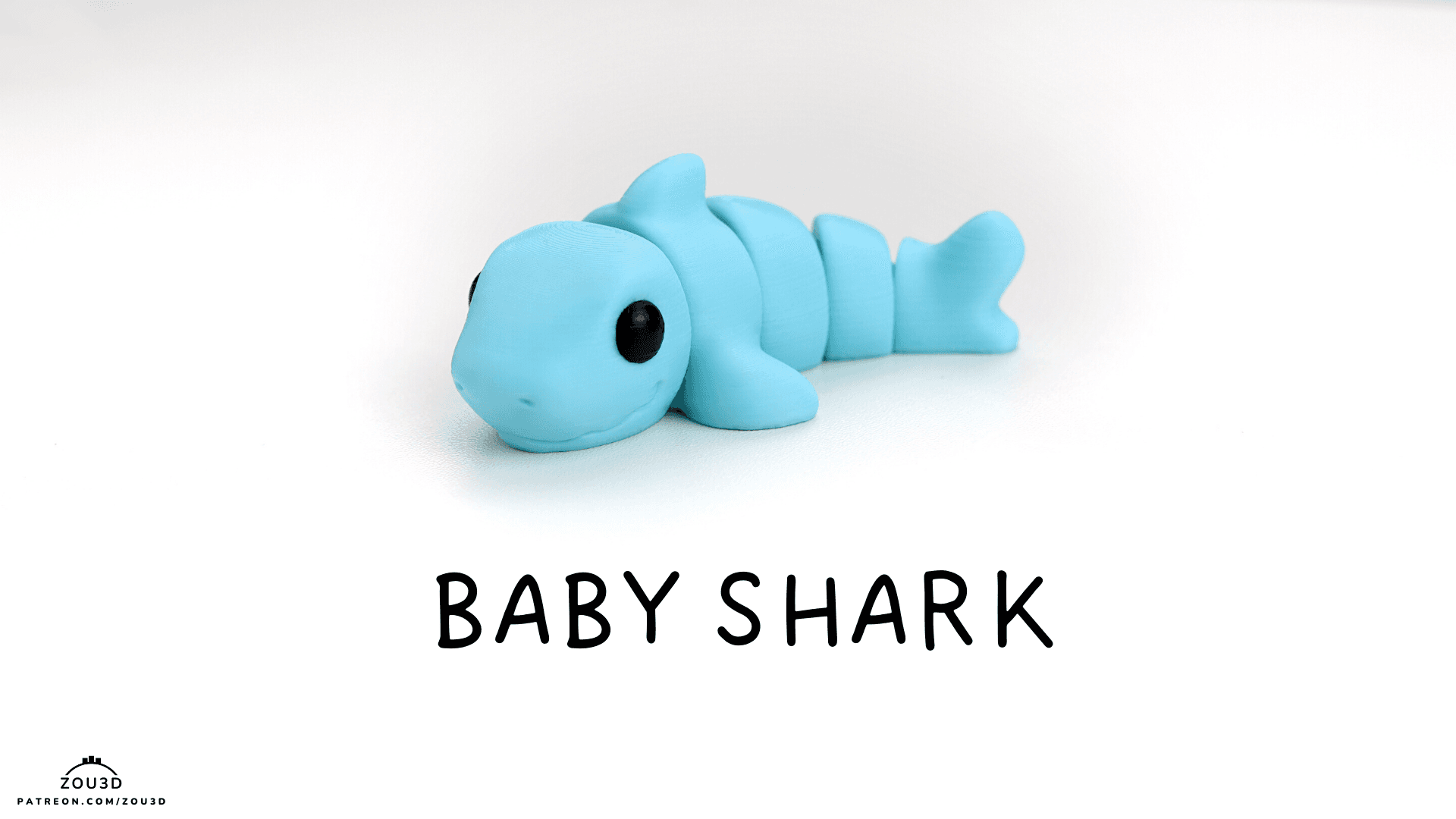 3D-gedruckte Baby Shark Segment-Figur 2