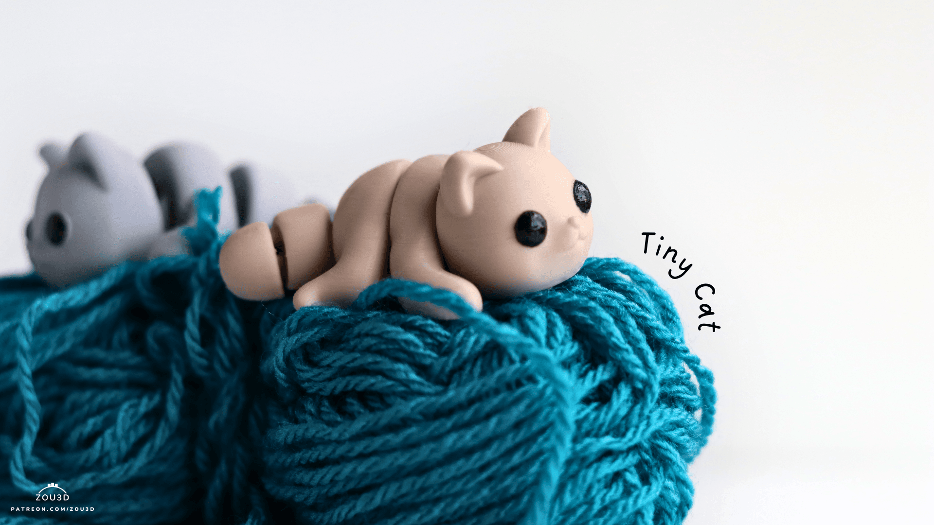 3D-gedruckte Tiny Cat Mini-Katzenfigur 2