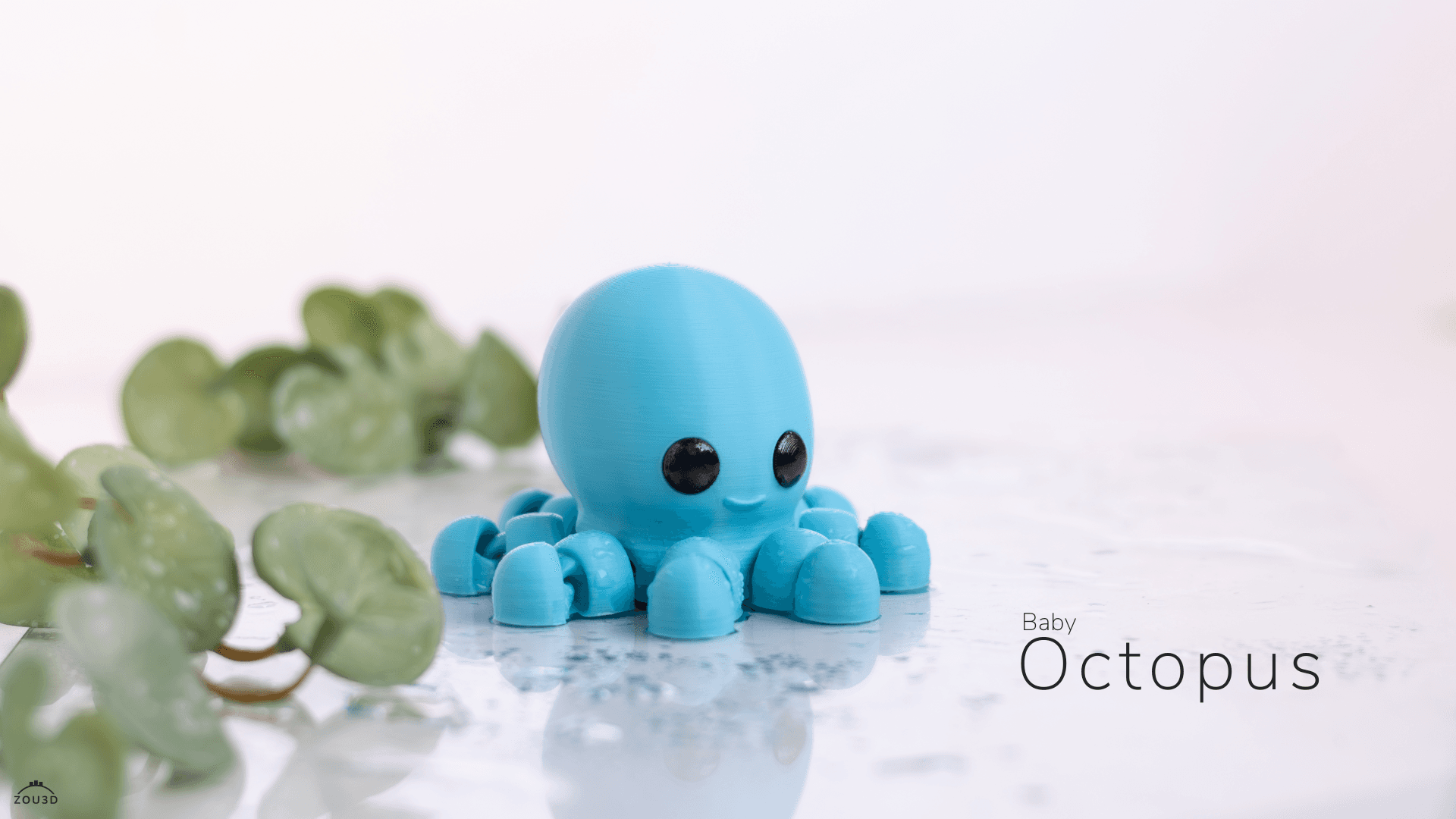 3D-gedruckter Baby-Oktopus mit beweglichen Tentakeln 3