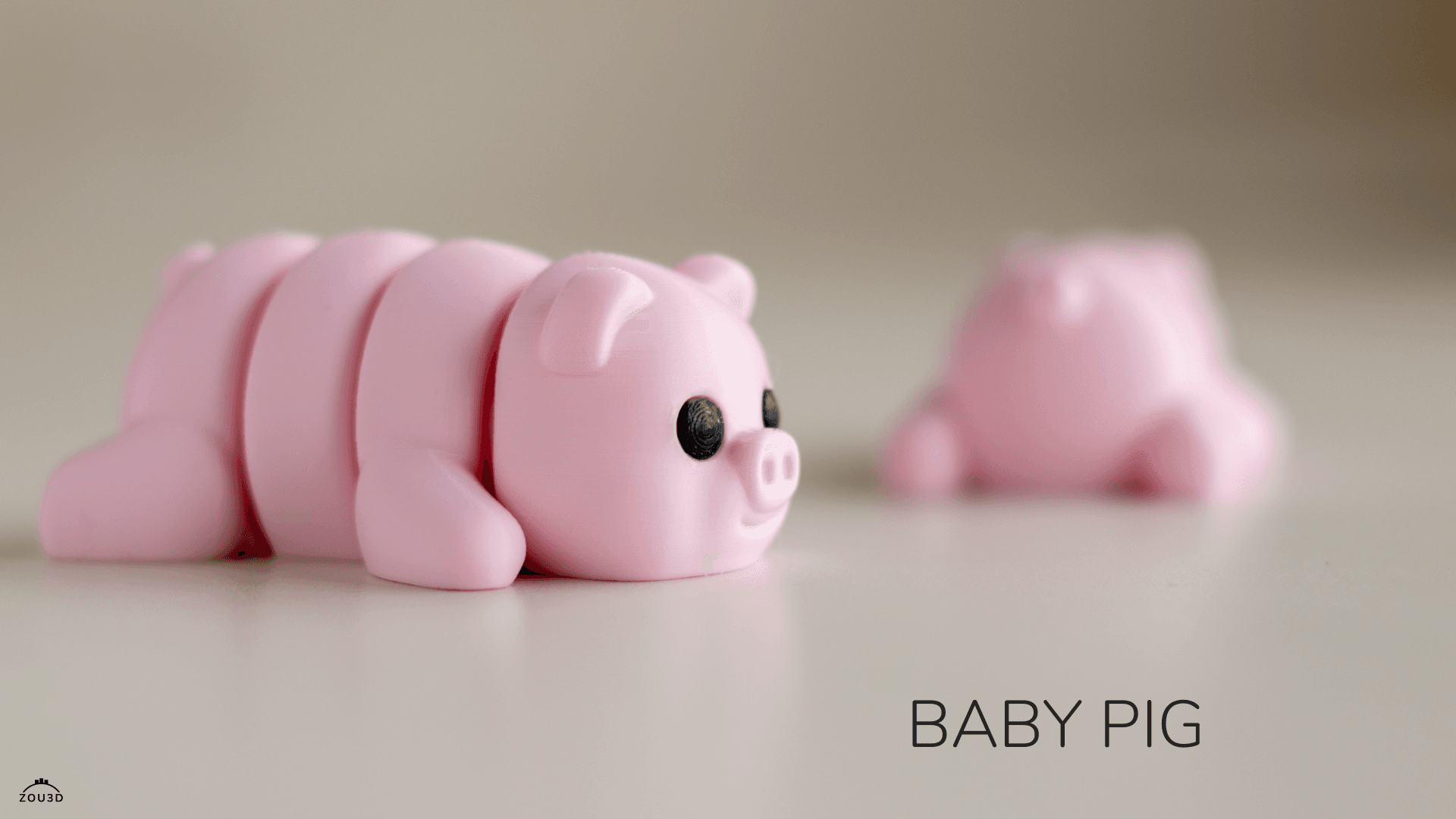 3D-gedruckte Baby-Schwein-Dekofigur 2