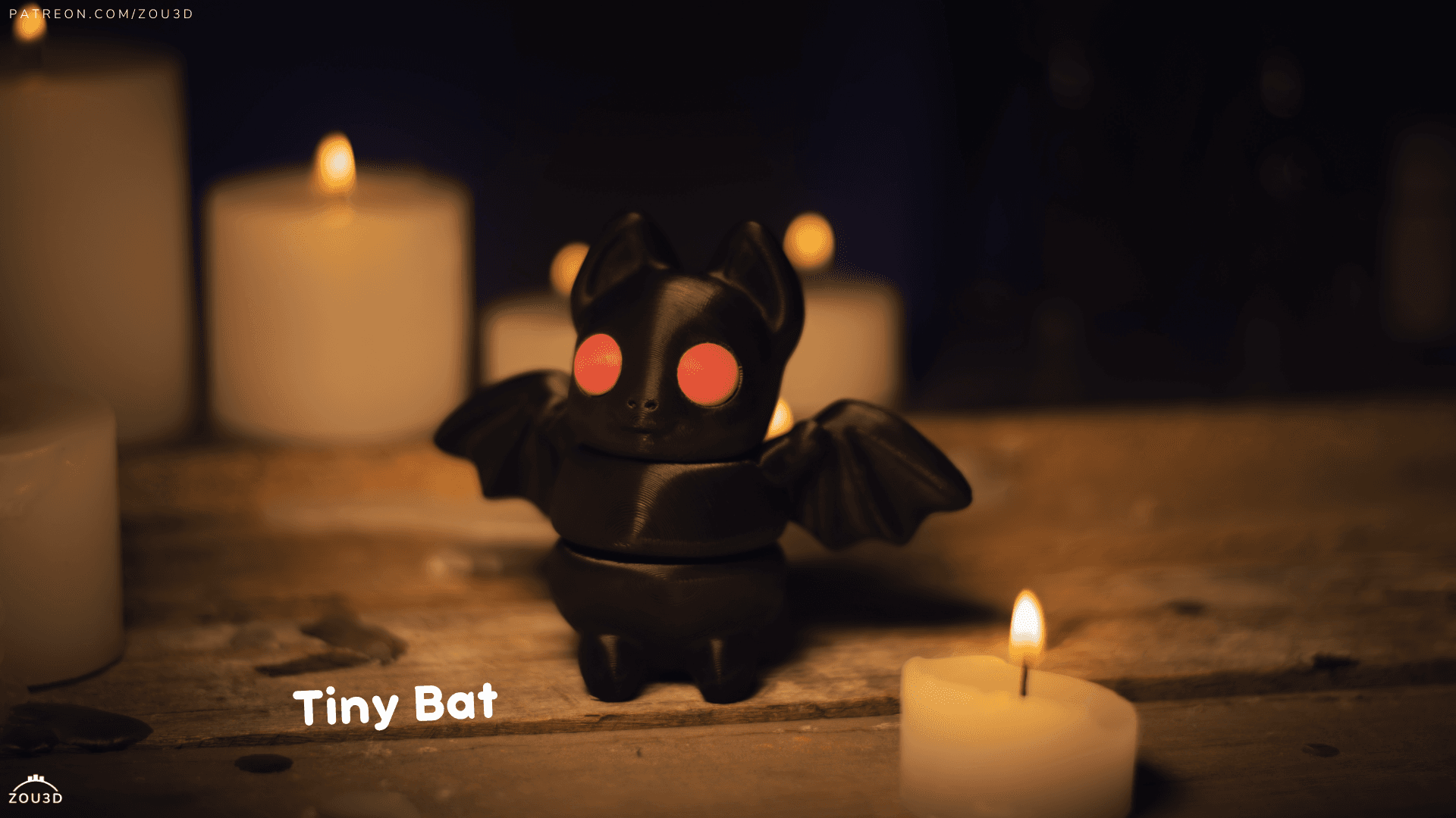 3D-gedruckte Tiny Bat Fledermausfigur 2