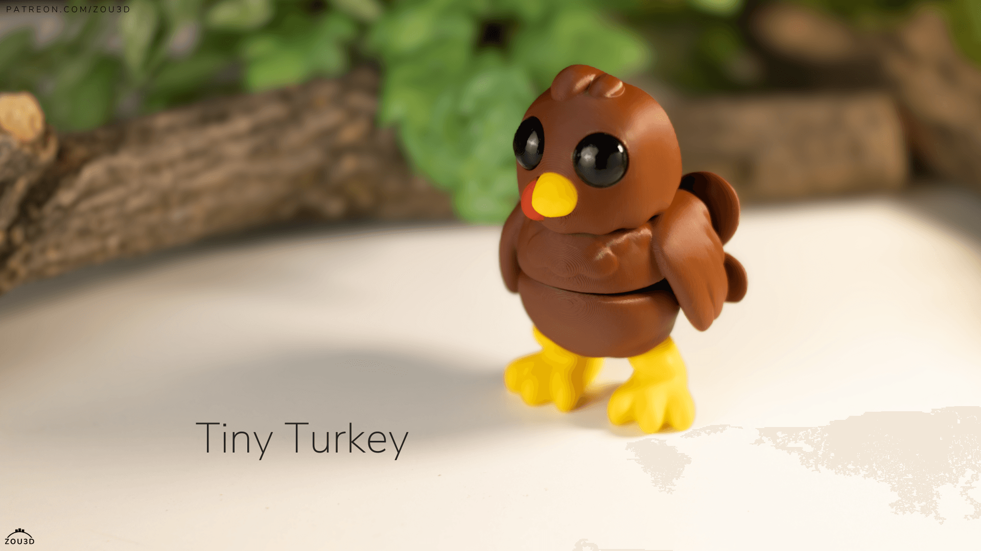 3D-gedruckte Mini-Truthahn-Deko-Figur 2