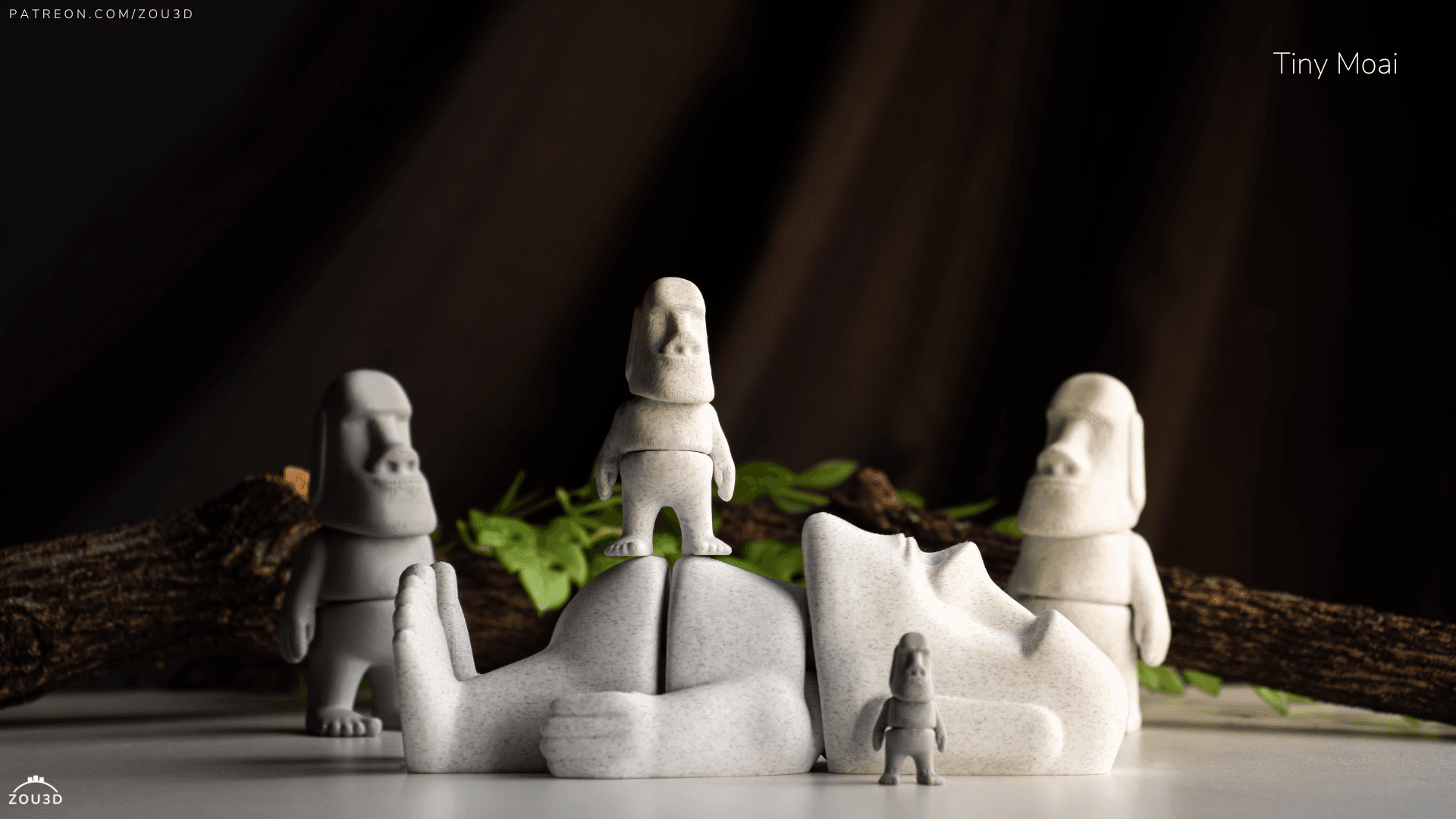 Tiny Moai Statuen in drei Größen 2