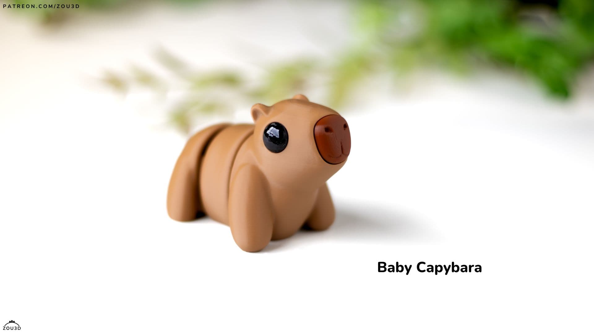 3D-gedruckte Baby Capybara Figur 2
