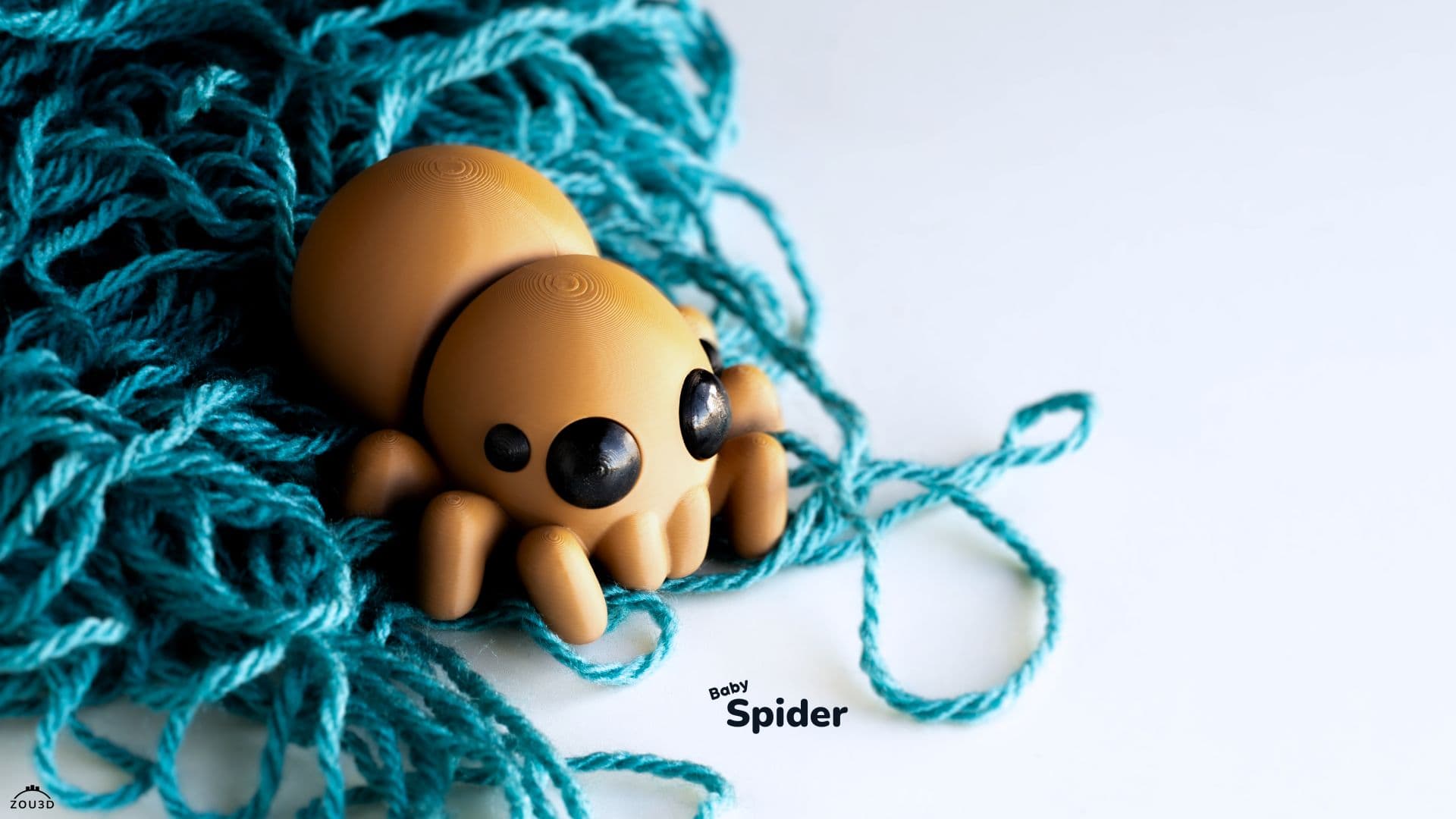 3D-gedruckte Babysitter Spinne Dekofigur