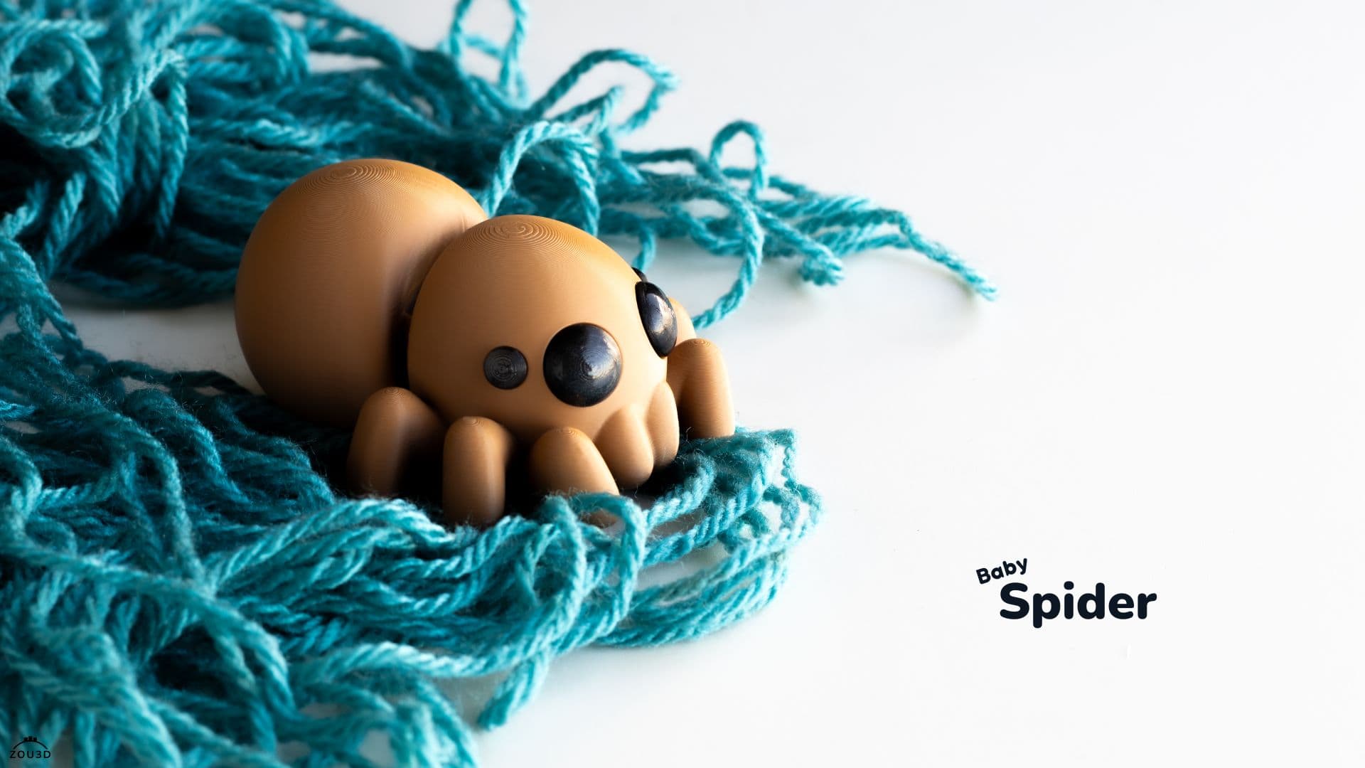 3D-gedruckte Babysitter Spinne Dekofigur 4