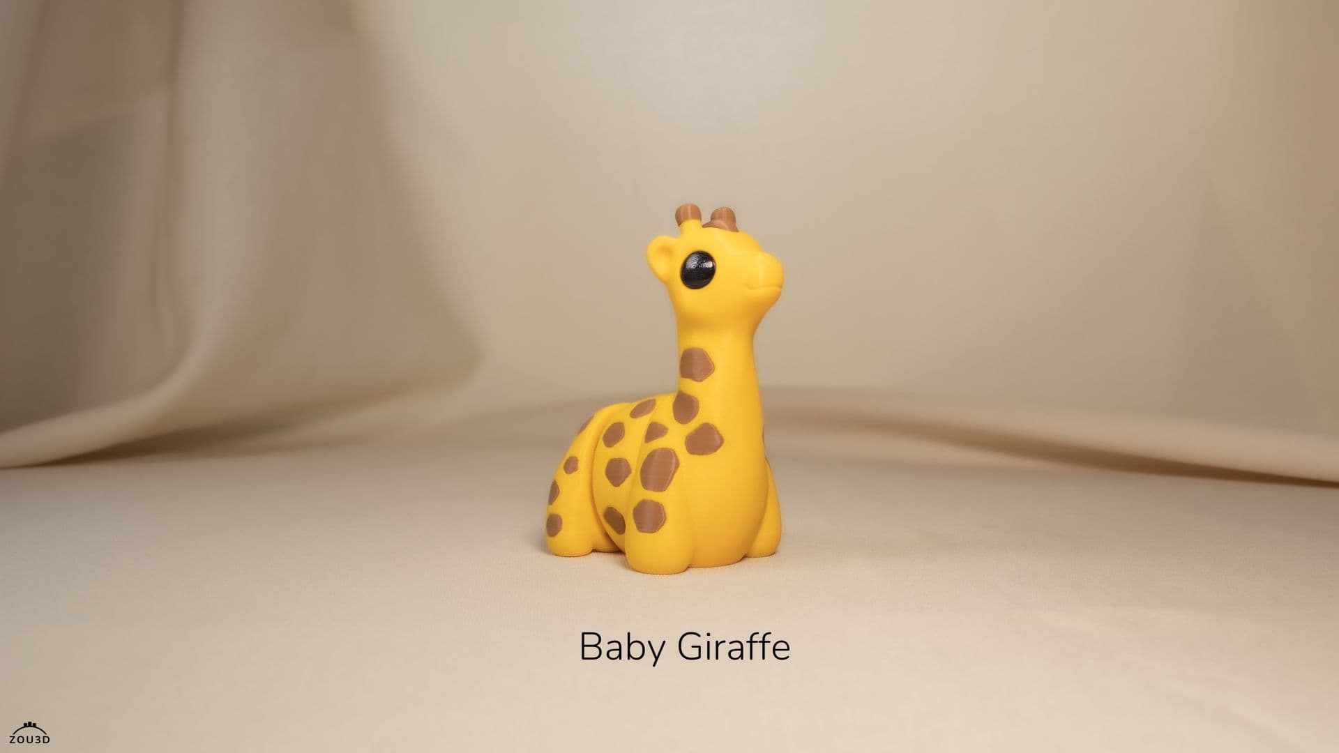 3D-gedruckte sitzende Baby-Giraffe