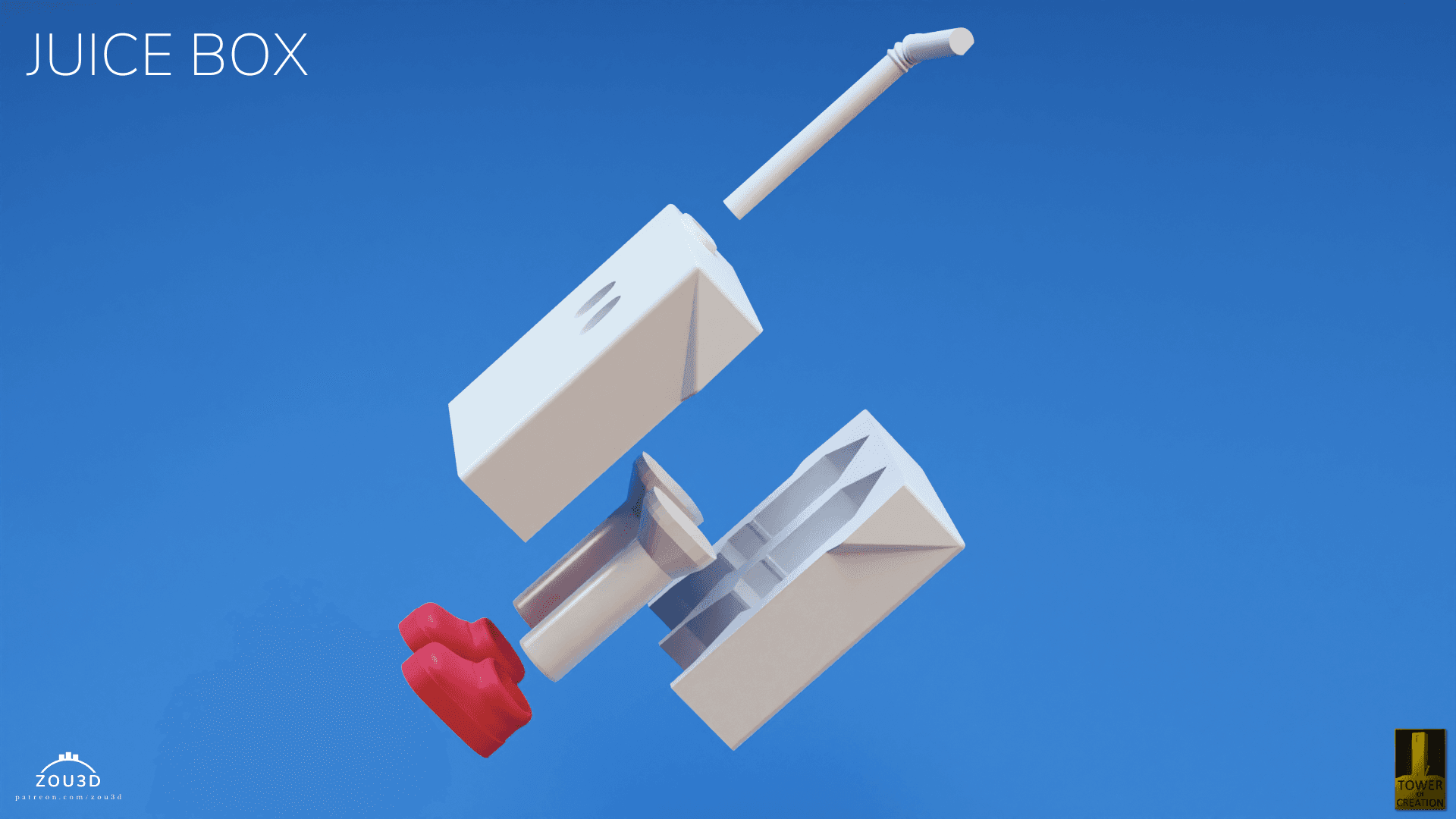 3D-gedruckte modulare Juice Box Figur 2