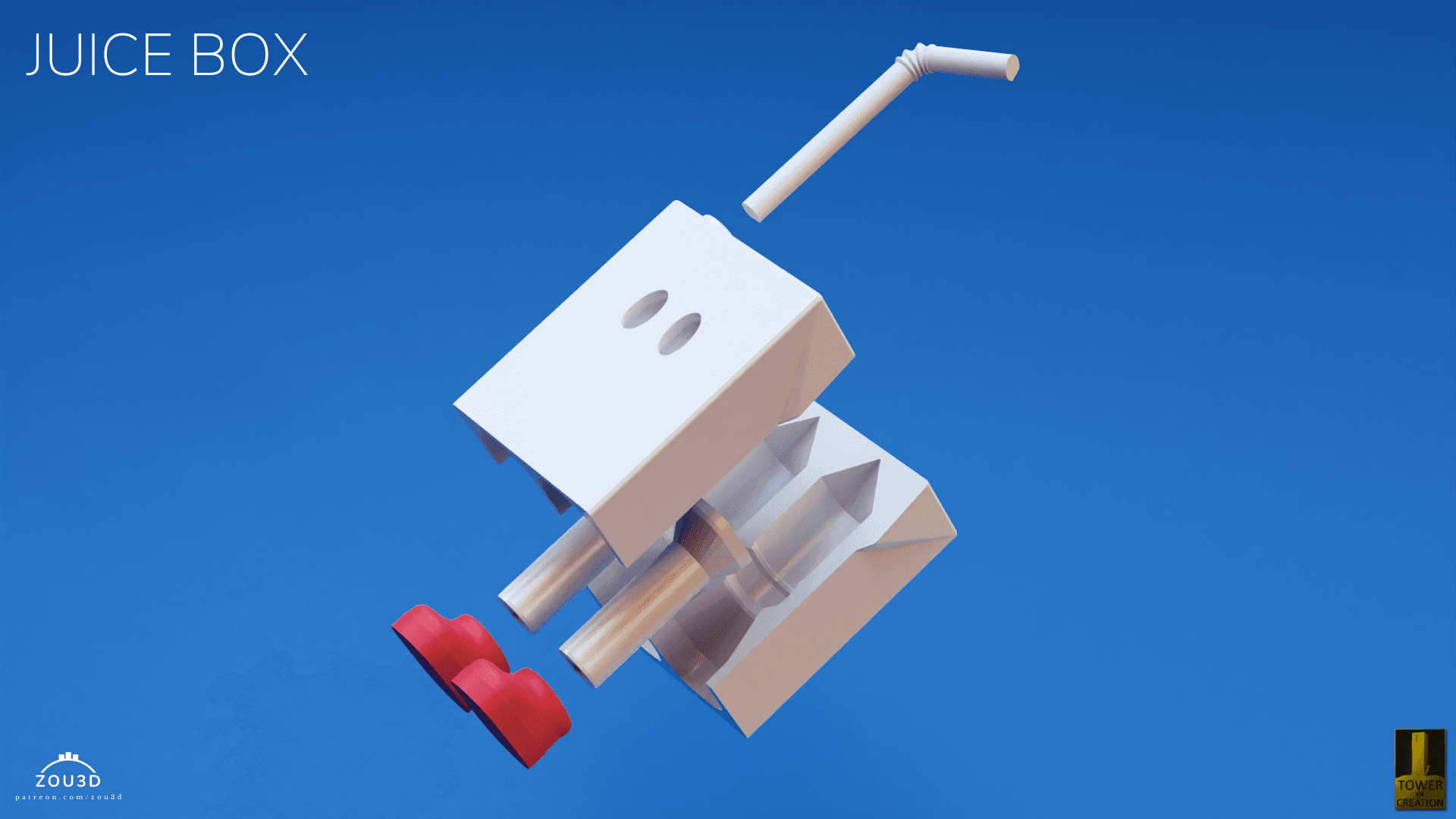 3D-gedruckte modulare Juice Box Figur 3