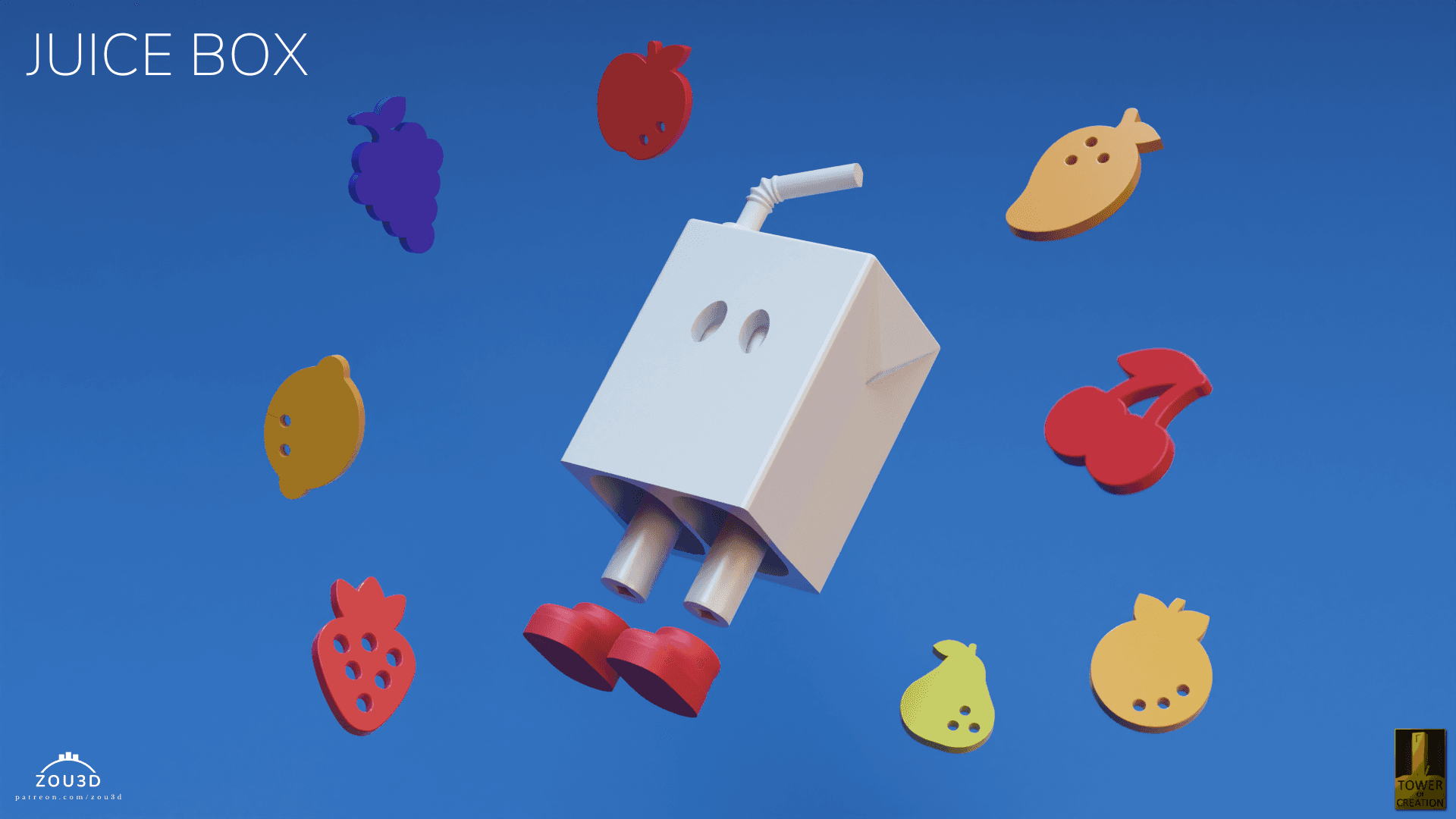 3D-gedruckte modulare Juice Box Figur 4